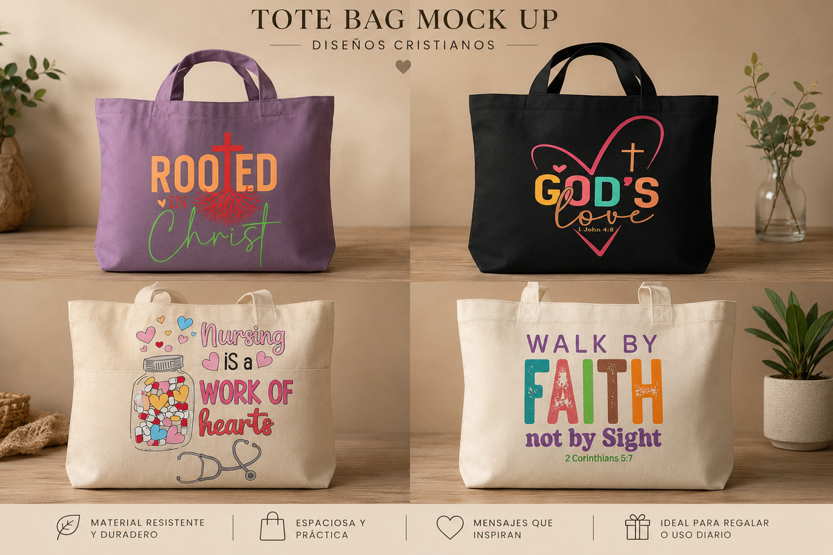 Christian Canvas Tote Bag – Carry Your Faith Everywhere